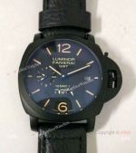 Fake Panerai Luminor 10 Days GMT Watch PAM335 Black Case Orange Markers